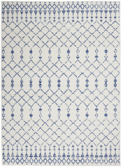 5' X 7' Ivory Geometric Berber Area Rug