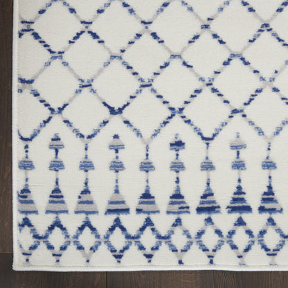 5' X 7' Ivory Geometric Berber Area Rug