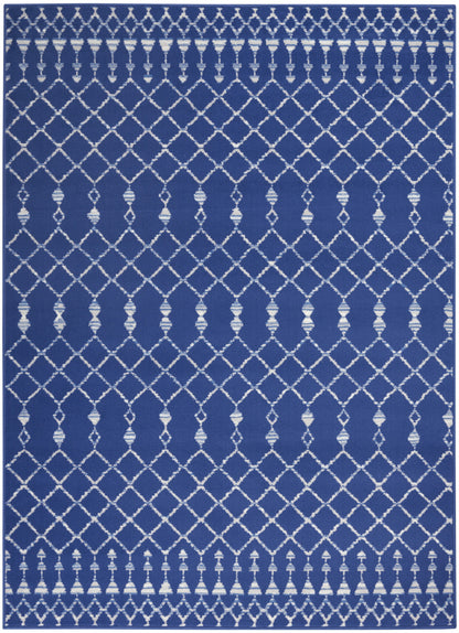 5' X 7' Ivory Geometric Berber Area Rug