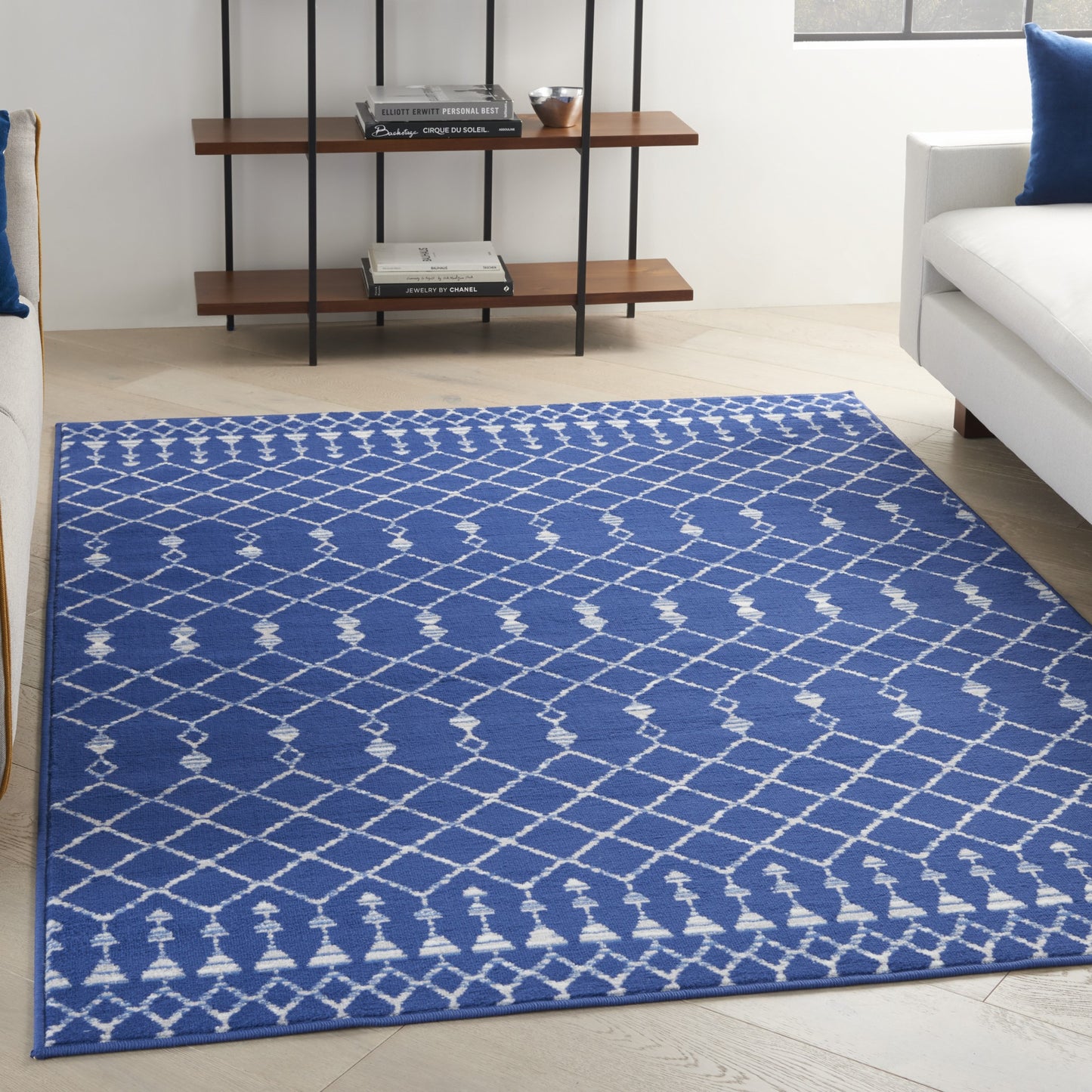 5' X 7' Ivory Geometric Berber Area Rug