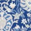 4' X 6' Navy Blue Floral Dhurrie Area Rug