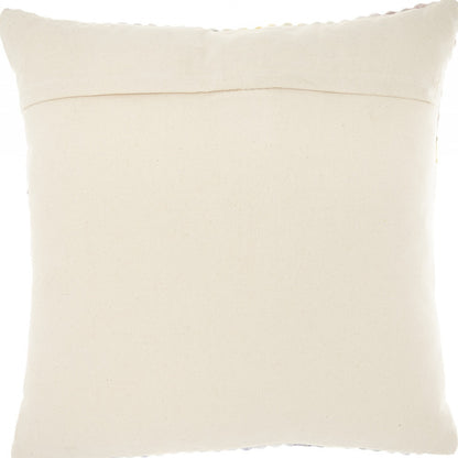 Multi Color Cotton Acryllic Accent Throw Pillow