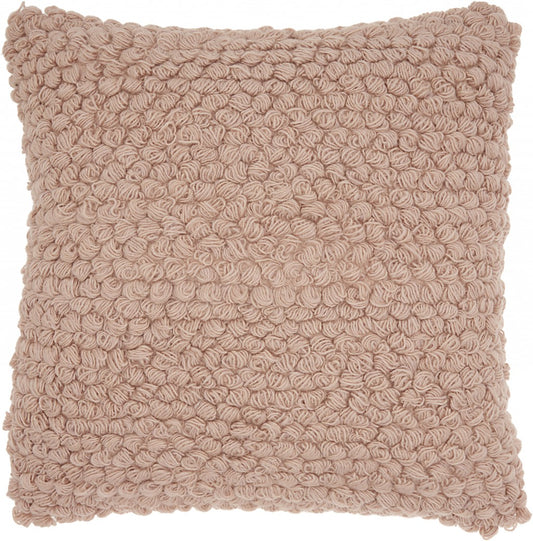 Pink Knotted Detail Throw Pillow