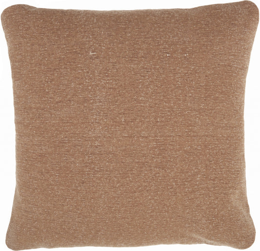 20" Clay Solid Color Distressed Throw Pillow