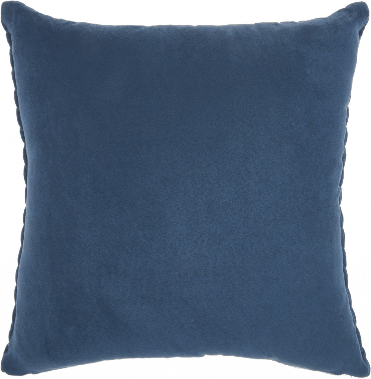 18" X 18" Blue Braided Polyester Zippered Pillow