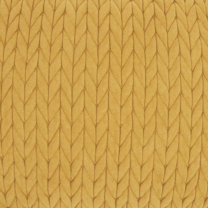 14" X 20" Mustard Yellow Braided Polyester Zippered Pillow