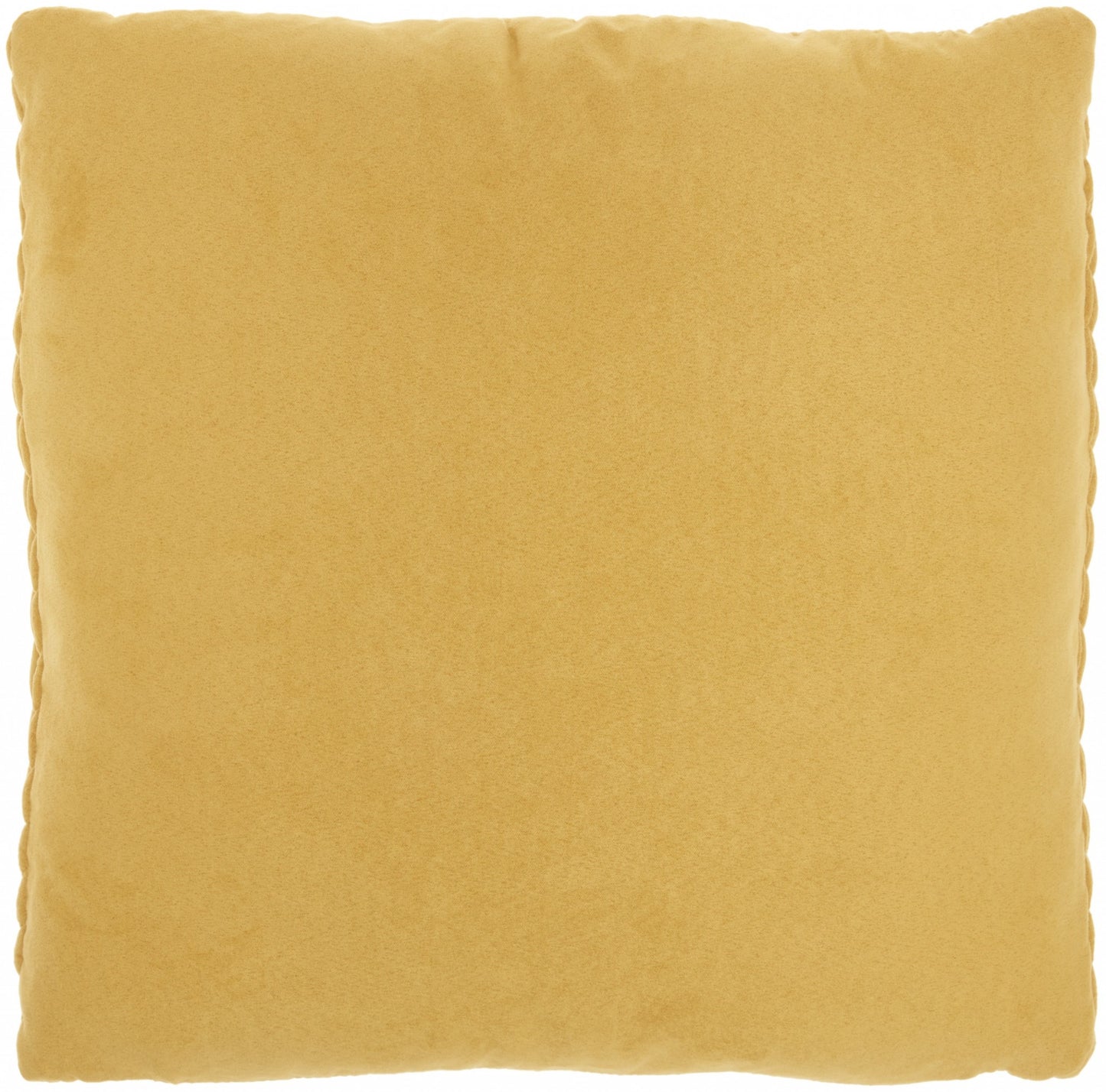 18" X 18" Mustard Yellow Braided Polyester Zippered Pillow