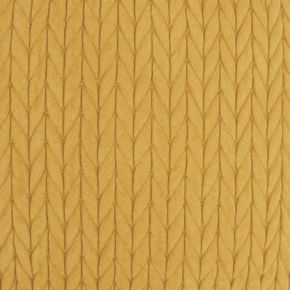 18" X 18" Mustard Yellow Braided Polyester Zippered Pillow