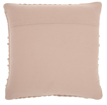 Blush Pink Textured Dots And Stripes Throw Pillow