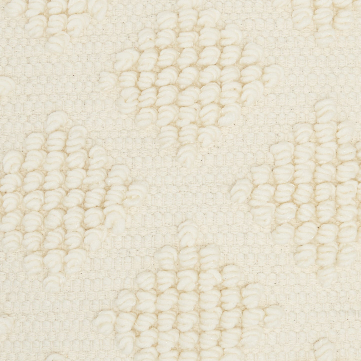 18" Ivory Textured Diamonds Throw Pillow