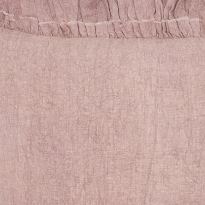 Dainty Ruffle Edged Pink Throw Pillow