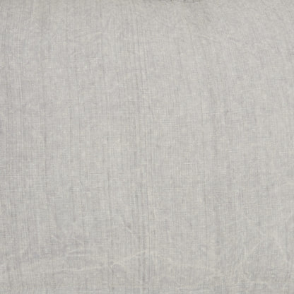 Dainty Ruffle Edged Light Gray Lumbar Pillow