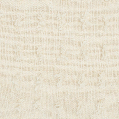 Tassel Detailed White Lumbar Pillow