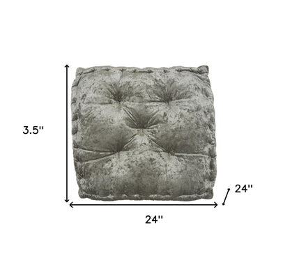 24" X 24" Gray Polyester Solid Color Floor Cushion