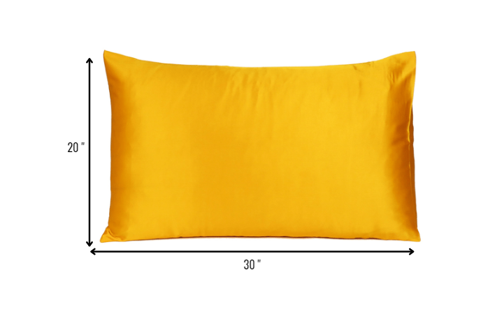 Goldenrod Dreamy Set Of 2 Silky Satin Queen Pillowcases