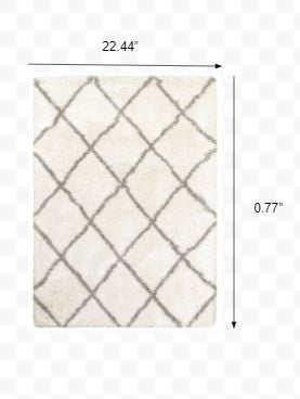 8’ X 11’ Ivory And Gray Geometric Lattice Area Rug