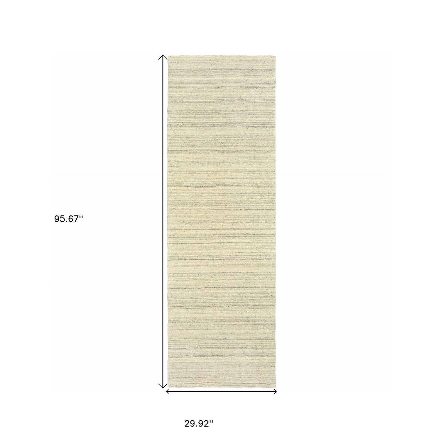 3’ X 8’ Two-Toned Beige And Grayrunner Rug