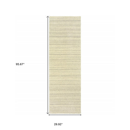 3’ X 8’ Two-Toned Beige And Grayrunner Rug