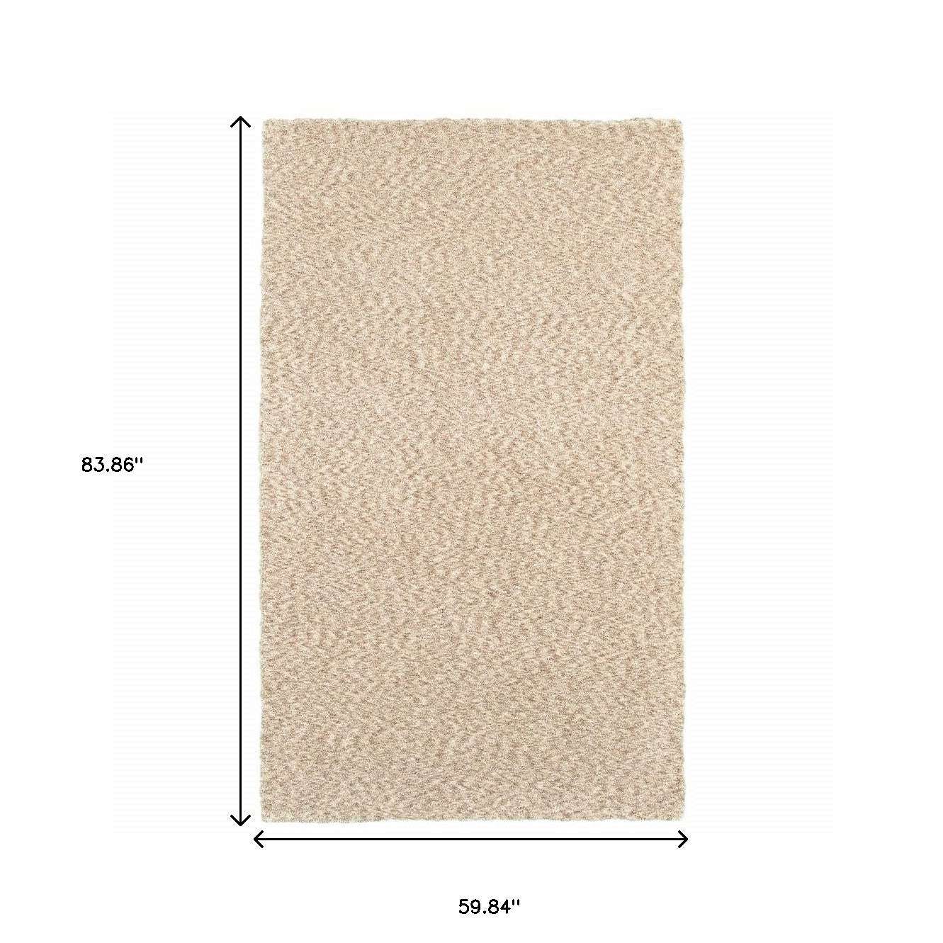 5’ X 7’ Modern Soft Tan Indoor Area Rug