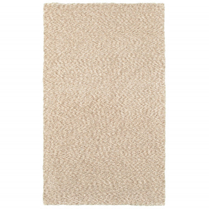 5’ X 7’ Modern Soft Tan Indoor Area Rug