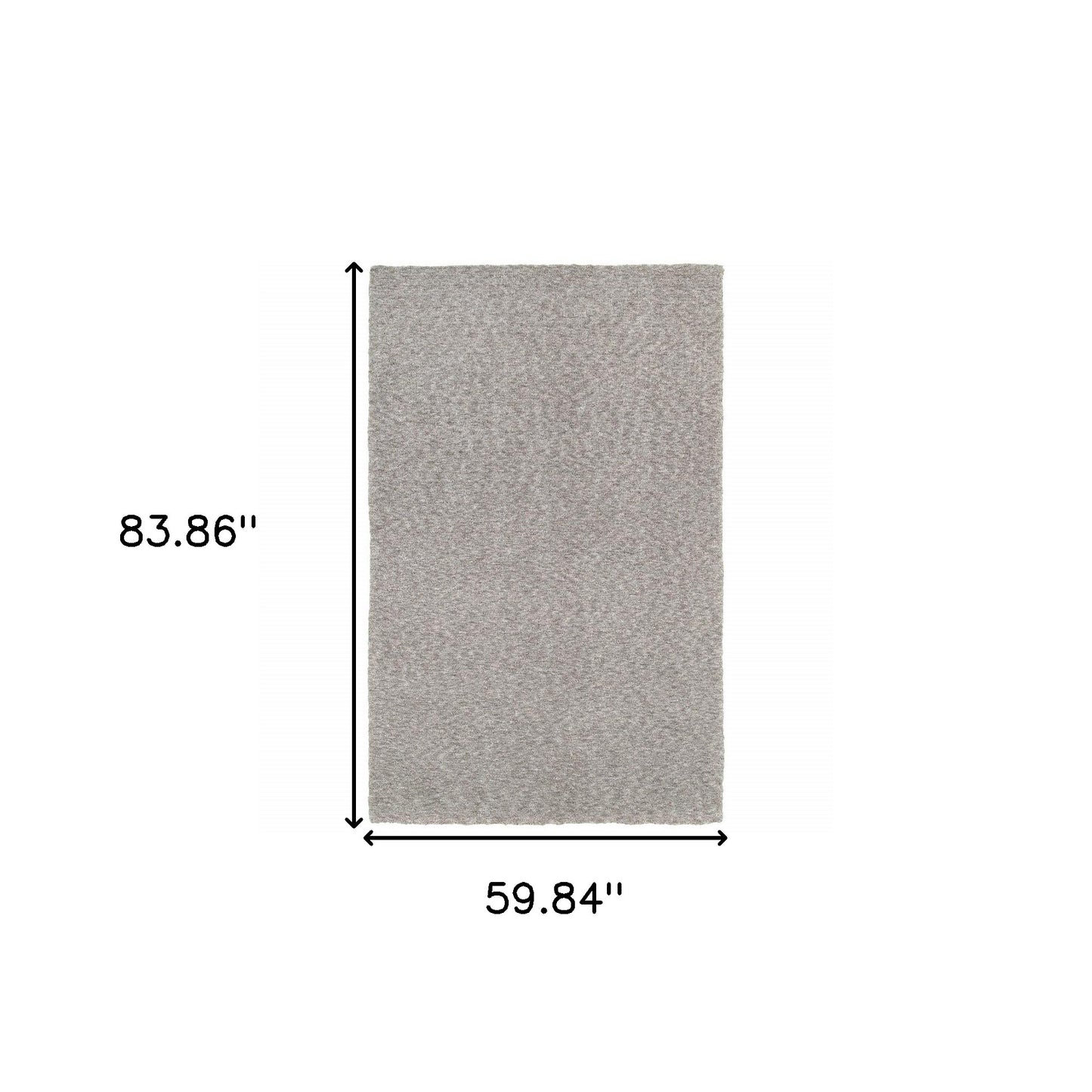7’ X 10’ Modern Shaggy Soft Gray Indoor Area Rug