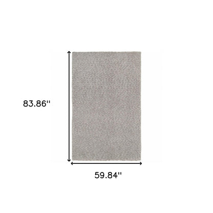 7’ X 10’ Modern Shaggy Soft Gray Indoor Area Rug