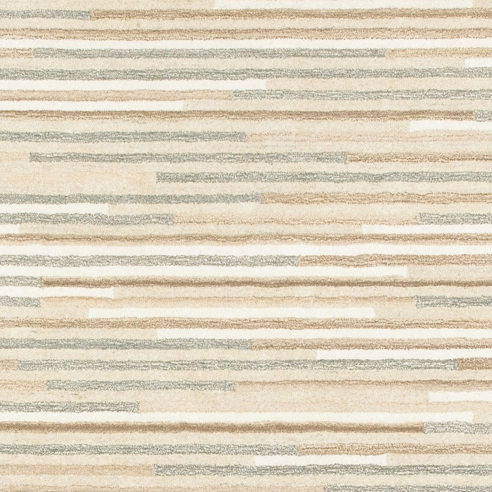 5’ X 8’ Beige And Gray Eclectic Linesarea Rug