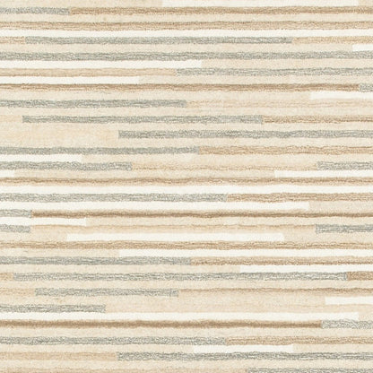 5’ X 8’ Beige And Gray Eclectic Linesarea Rug