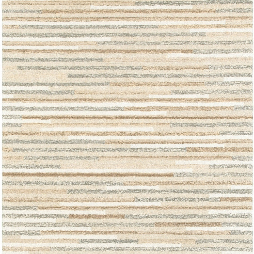 5’ X 8’ Beige And Gray Eclectic Linesarea Rug