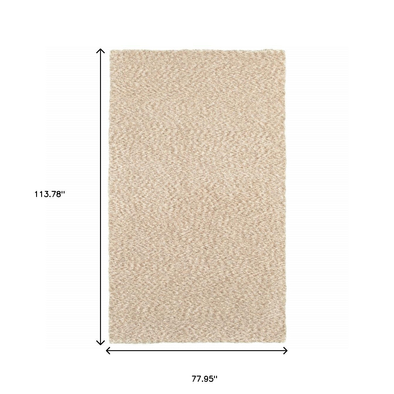 5’ X 7’ Modern Soft Tan Indoor Area Rug