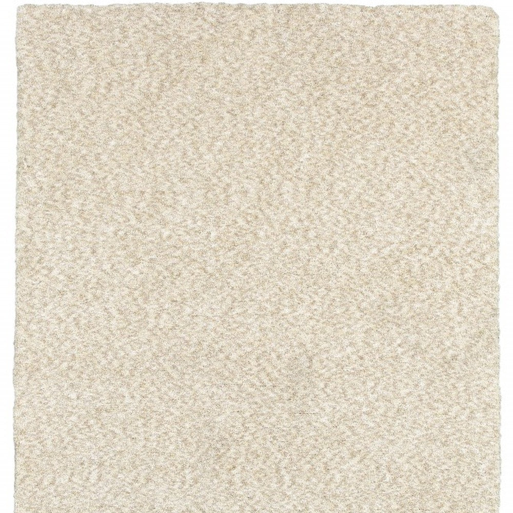 7’ X 10’ Modern Shag Ivory Indoor Area Rug