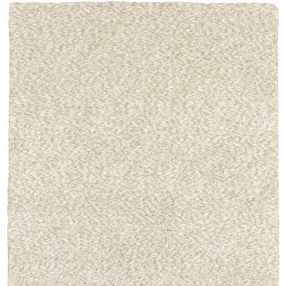 7’ X 10’ Modern Shag Ivory Indoor Area Rug