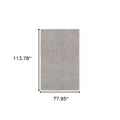7’ X 10’ Modern Shaggy Soft Gray Indoor Area Rug