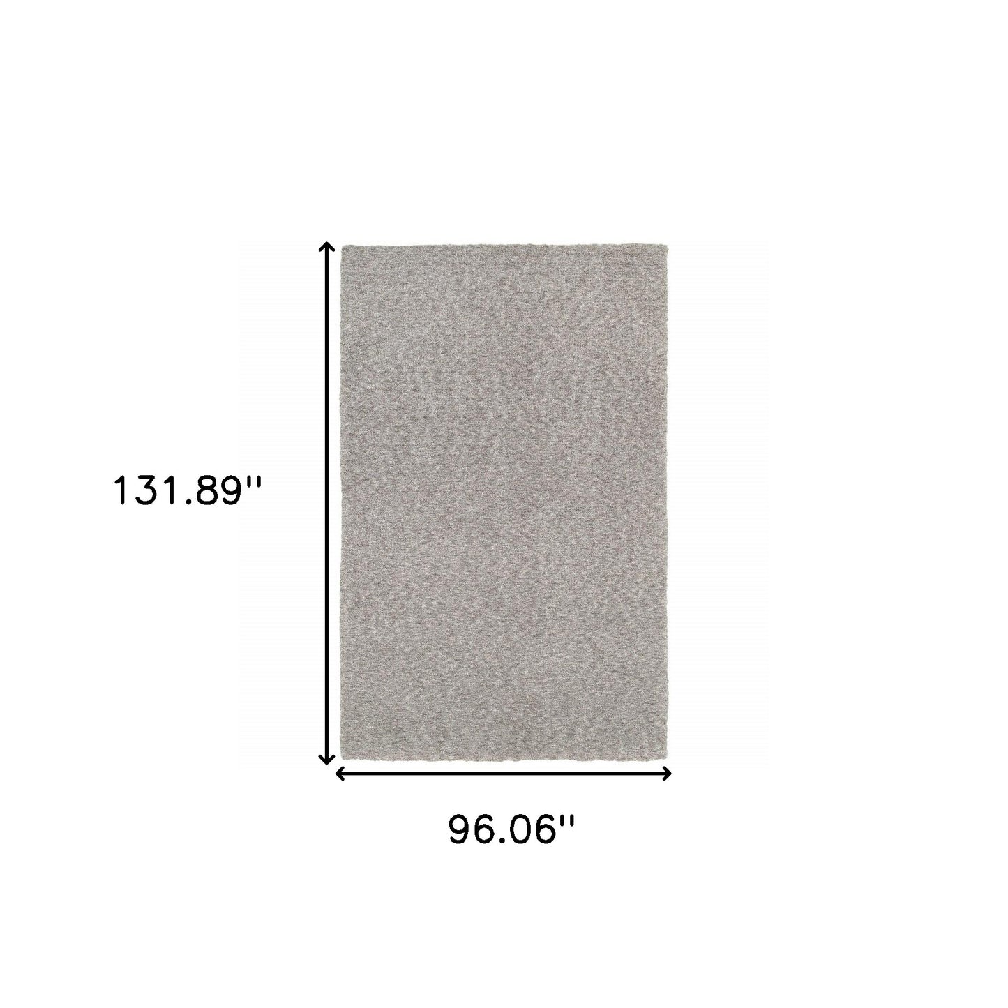 7’ X 10’ Modern Shaggy Soft Gray Indoor Area Rug