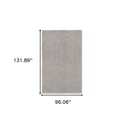 7’ X 10’ Modern Shaggy Soft Gray Indoor Area Rug