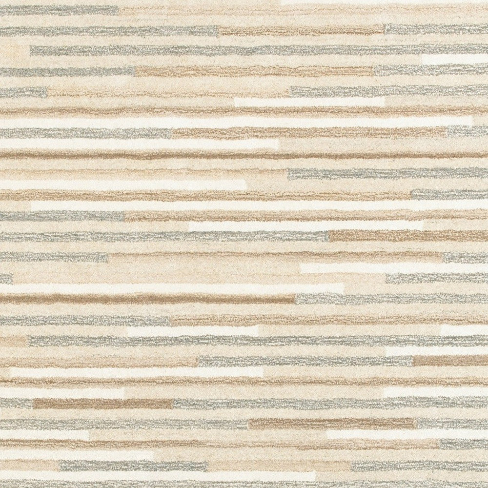 5’ X 8’ Beige And Gray Eclectic Linesarea Rug