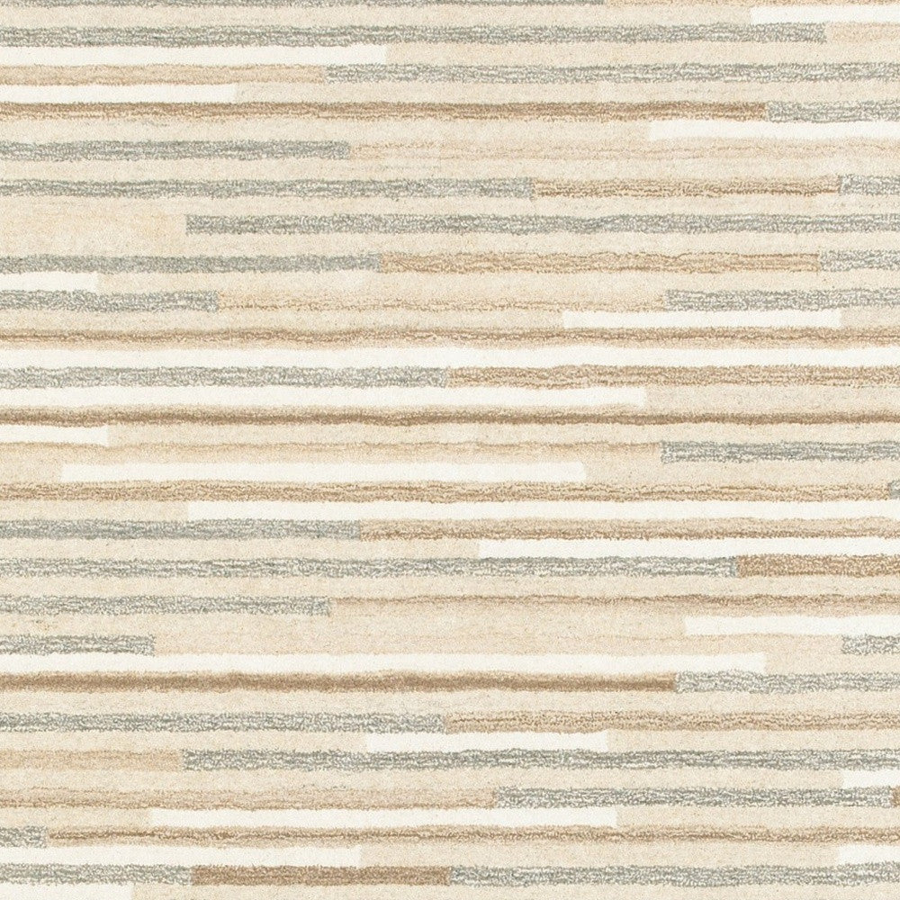 5’ X 8’ Beige And Gray Eclectic Linesarea Rug
