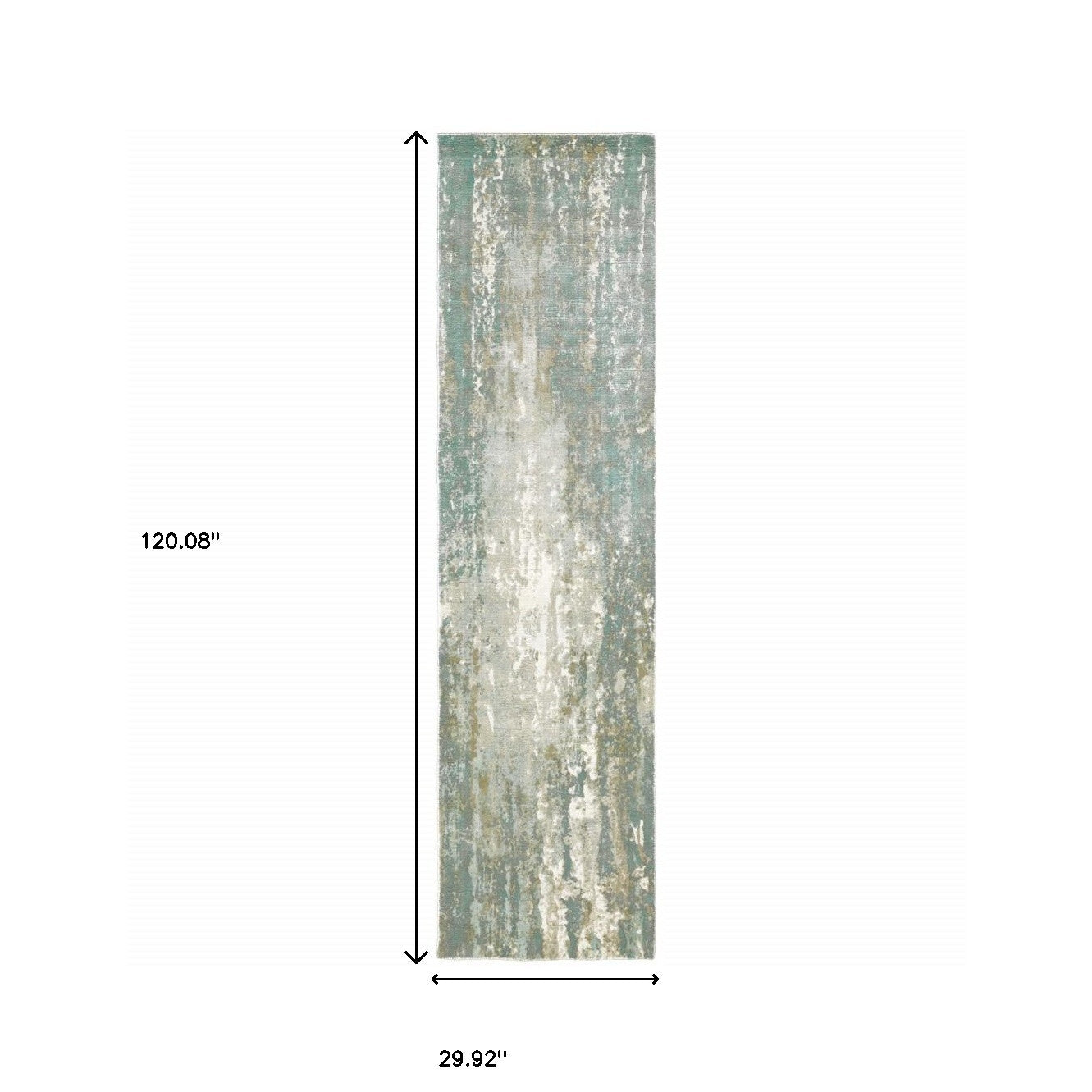 9’ X 12’ Blue And Gray Abstract Splash Indoor Area Rug