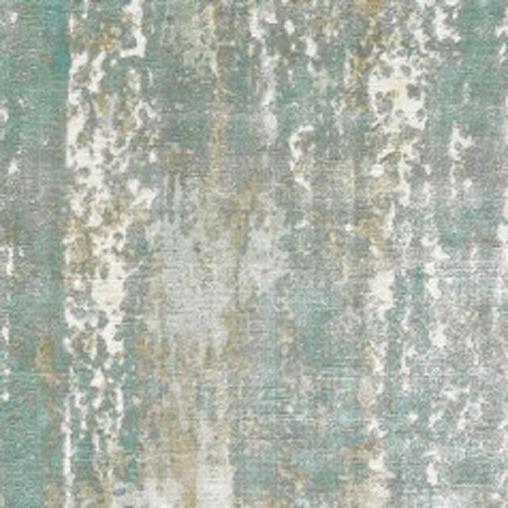 9’ X 12’ Blue And Gray Abstract Splash Indoor Area Rug