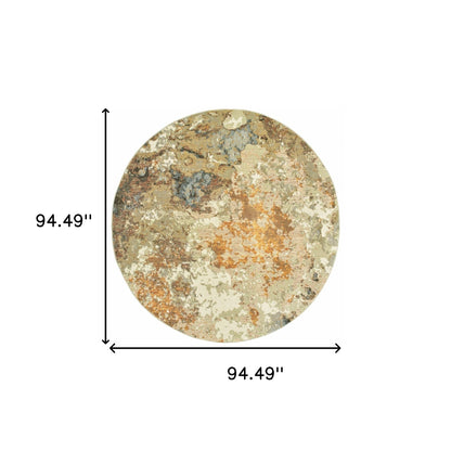 5’ X 7’ Modern Abstract Gold And Beige Indoor Area Rug