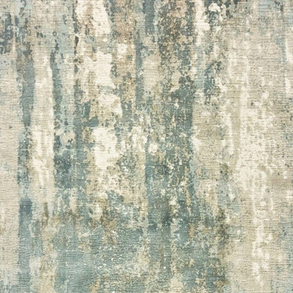 9’ X 12’ Blue And Gray Abstract Splash Indoor Area Rug