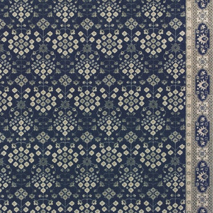 5’X8’ Navy And Gray Floral Ditsy Area Rug