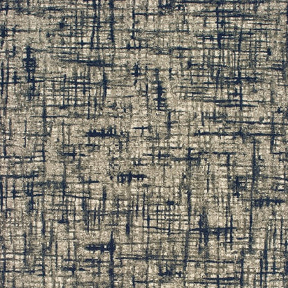 5’X8’ Gray And Navy Abstract Area Rug