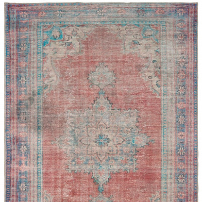 5’X8’ Red And Blue Oriental Area Rug