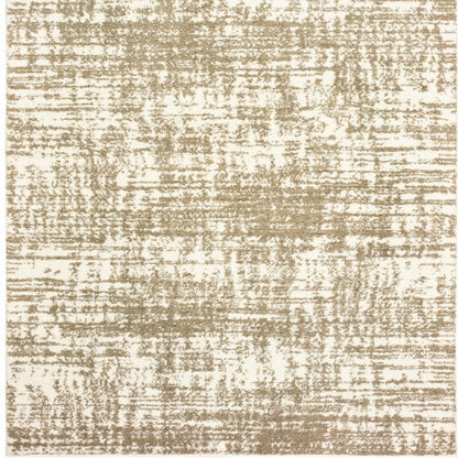 5’X8’ Ivory And Gray Abstract Strokes Area Rug
