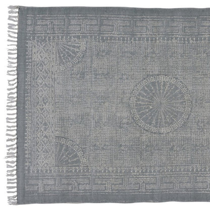 4’ X 6’ Sky Gray Distressed Medallion Area Rug