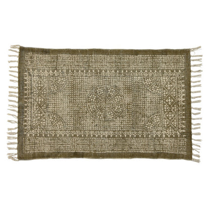 8' X 10' Putty Distressed Medallion Area Rug