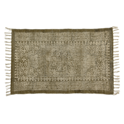 8' X 10' Putty Distressed Medallion Area Rug