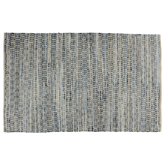 3' X 8' Blue And Gray Ogee Runner Rug