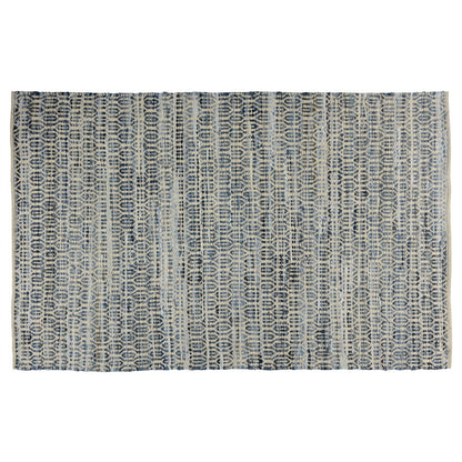 3' X 8' Blue And Gray Ogee Runner Rug